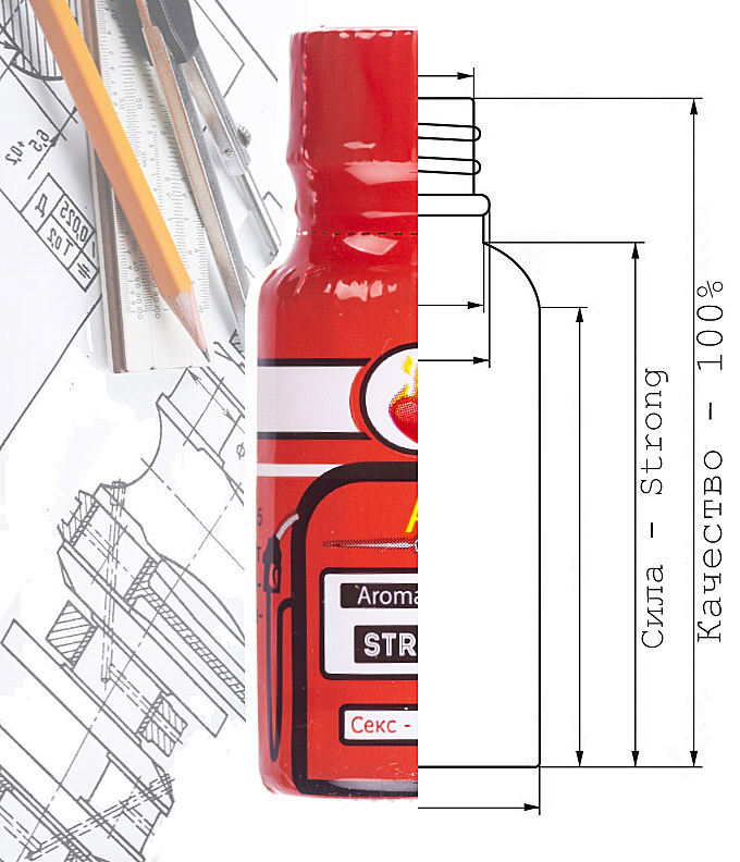 Новые флаконы с попперсом, чертеж Новые флаконы с попперсом, чертеж